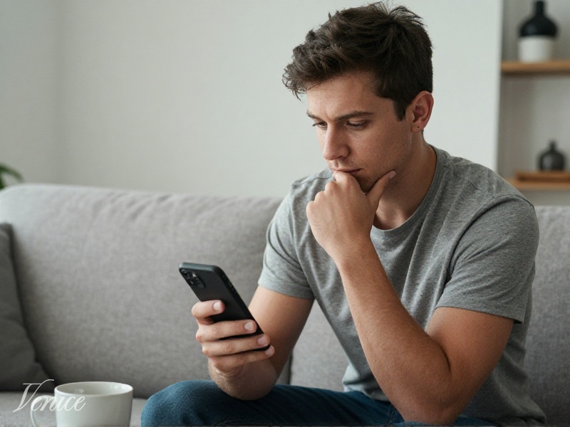 A person comparing three dating apps side by side on a smartphone at a cafe table